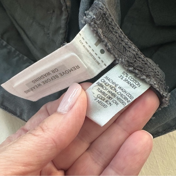 Loft Marisa Gray Stonewashed Style Cotton Blend Trousers Size 4 - Picture 5 of 11